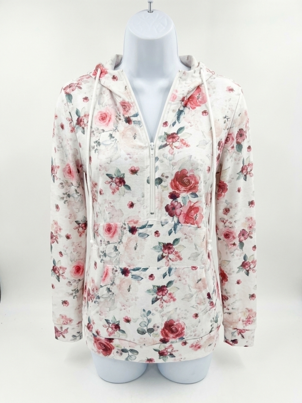 NEW MICHELLE MAE half zip hoodie in pink bloom